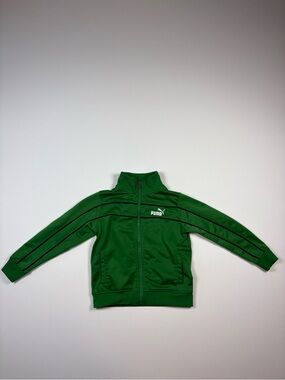 Puma Kids Green Zip-Front Track Jacket
